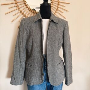 Joan Leslie Black and White Houndstooth Blazer